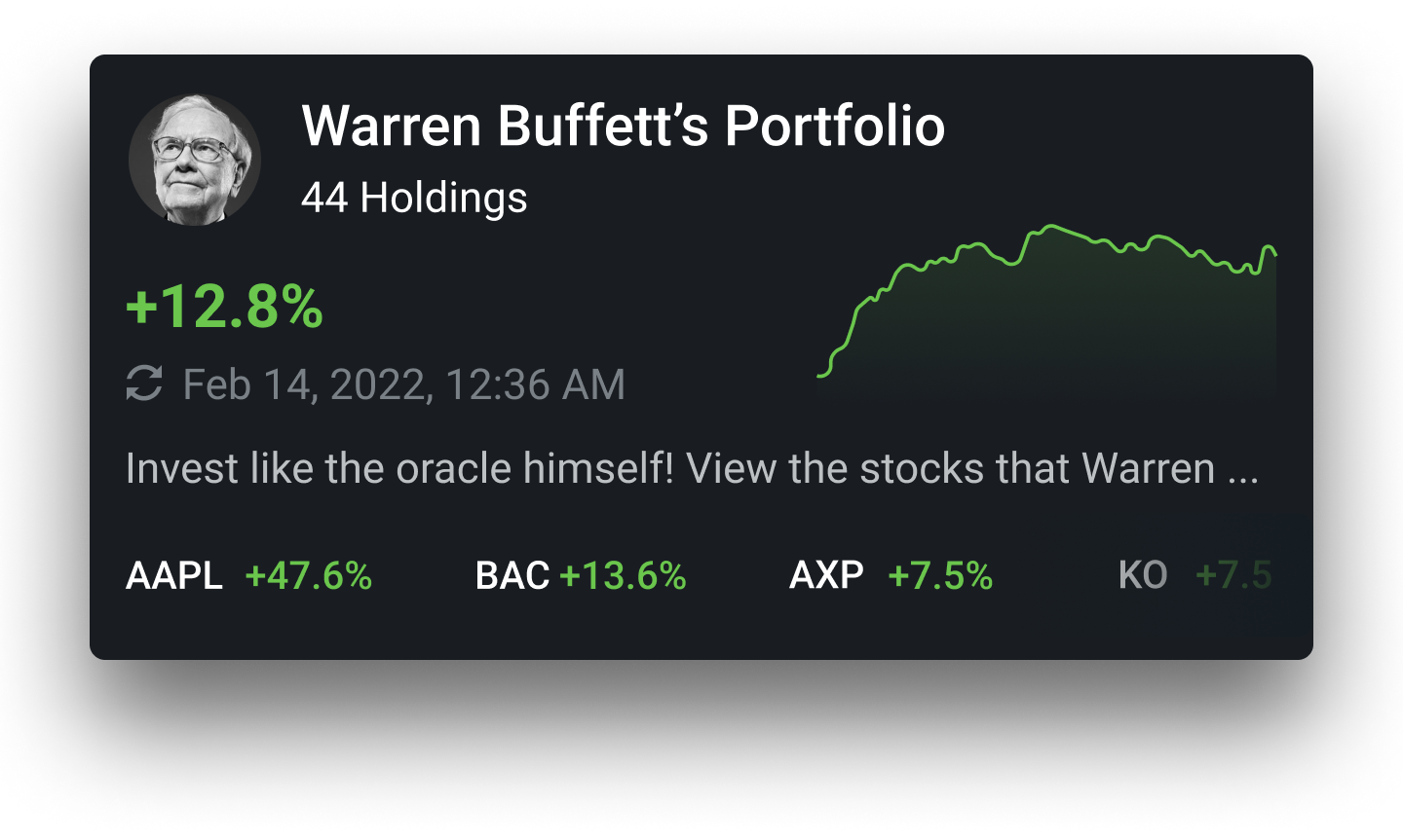 Warren buffet portfolio